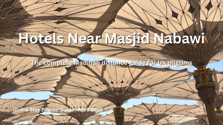 Hotels in Madinah near Nabawi walking distance guide UK pilgrims 2026