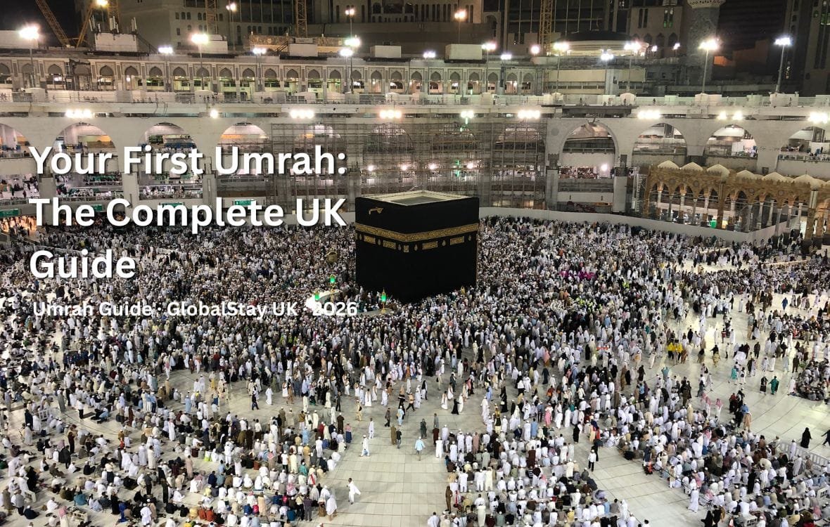 First Umrah guide UK 2026 — Masjid Al-Haram Makkah Kaaba first time pilgrims