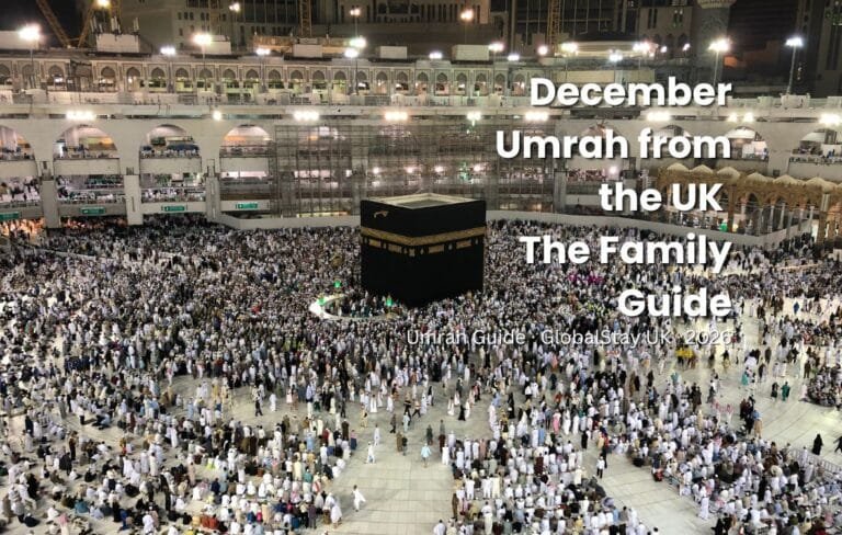 Umrah in December from UK 2026 — Masjid Al-Haram Makkah winter school holidays family guide