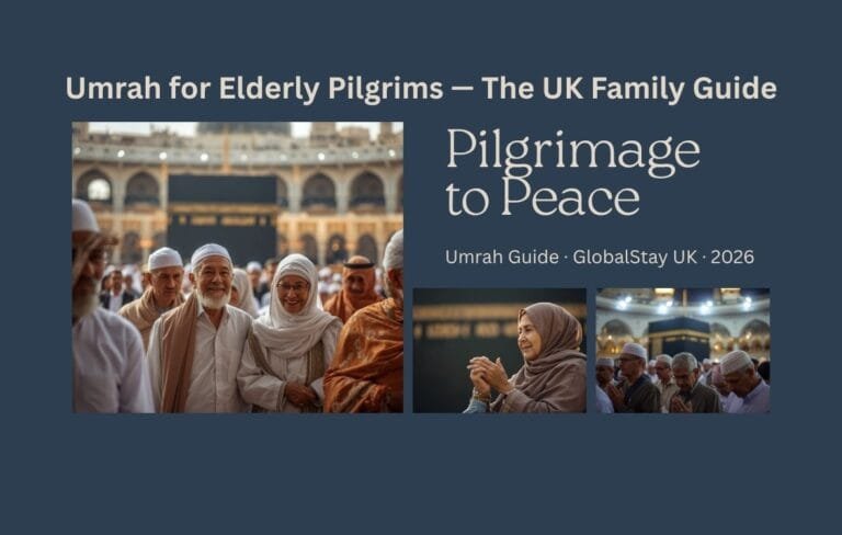 Elderly pilgrims Umrah Makkah 2026 — accessible hotels near Masjid Al-Haram Clock Tower UK families